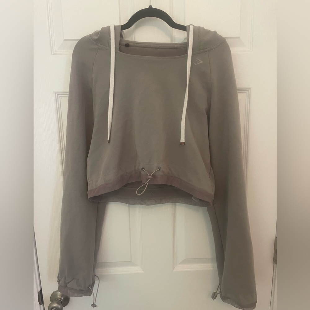 GYMSHARK x Whitney Simmons V1 Crop: Cinch Waist Pullover Hoodie
